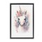 Stupell Industries Unicorn with Pink Flower Crown Floating Frame, design by Creative Studio